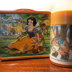 Vintage Metal lunch box with thermos